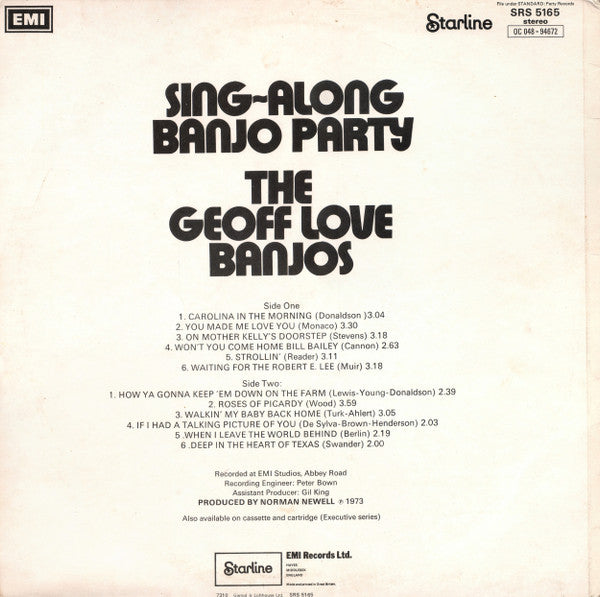 The Geoff Love Banjos : Sing-Along Banjo Party (LP, Album)