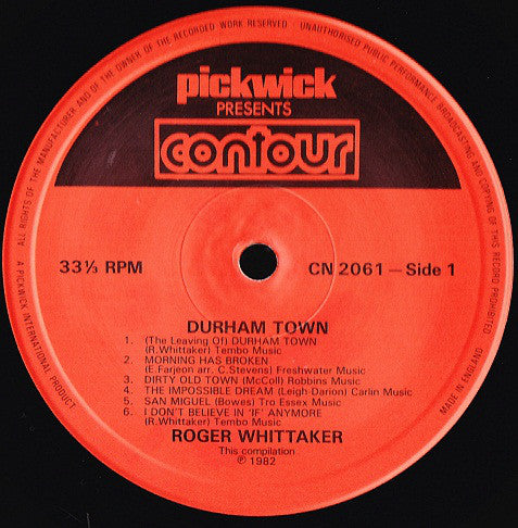 Roger Whittaker : Durham Town (LP, Album)