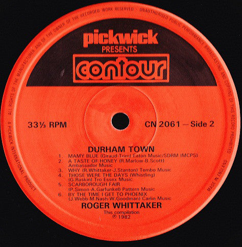 Roger Whittaker : Durham Town (LP, Album)