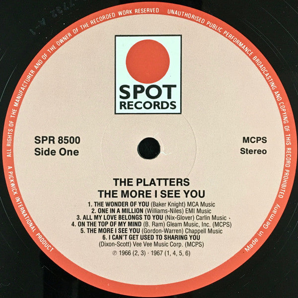 The Platters : The More I See You (LP, Comp)