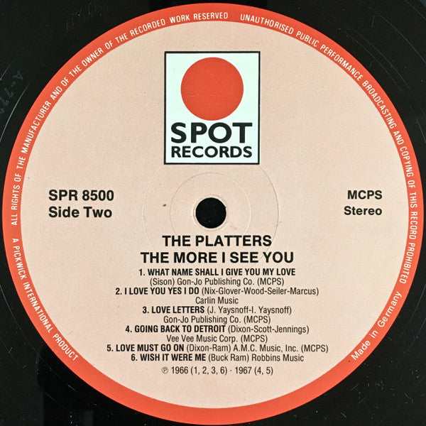 The Platters : The More I See You (LP, Comp)