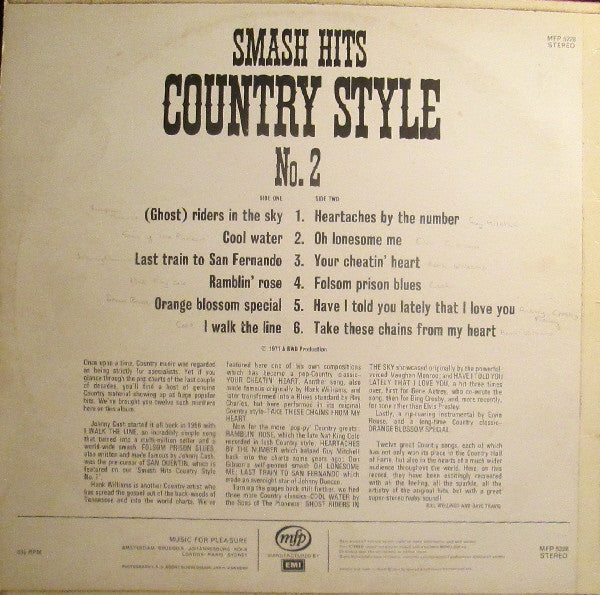 Unknown Artist : Smash Hits Country Style No.2 (LP)