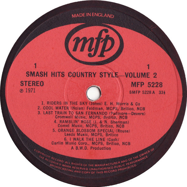 Unknown Artist : Smash Hits Country Style No.2 (LP)