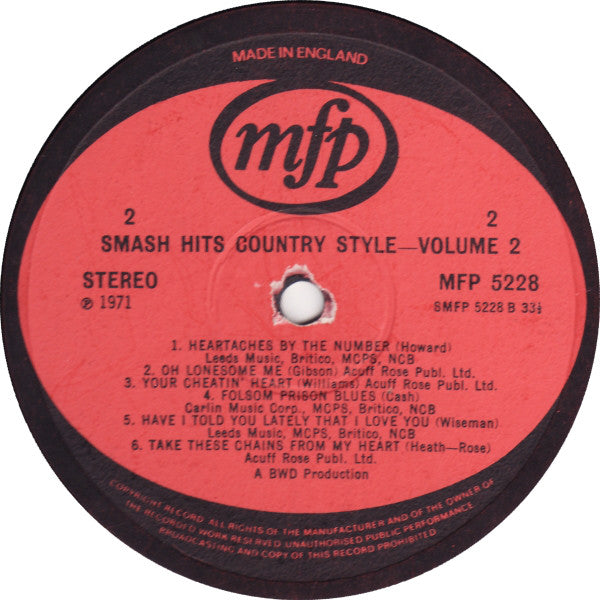Unknown Artist : Smash Hits Country Style No.2 (LP)