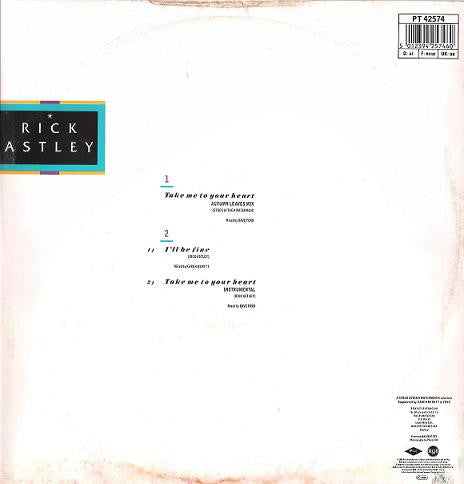 Rick Astley : Take Me To Your Heart (12", Single)
