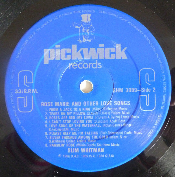 Slim Whitman : Rose Marie And Other Love Songs (LP, Comp)