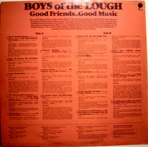 The Boys Of The Lough : Good Friends..Good Music (LP, Album)