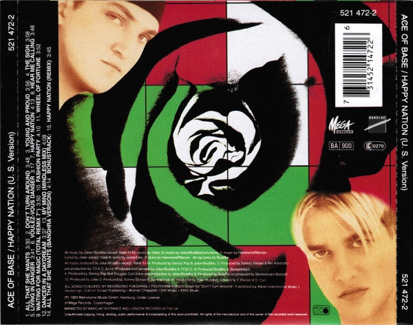 Ace Of Base : Happy Nation (U.S. Version) (CD, Album, RE, RP)
