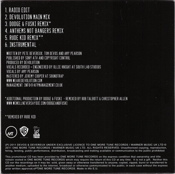 DEVolution (3) : Good Love (CDr, Single, Promo, Car)