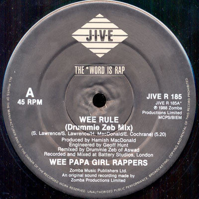 Wee Papa Girl Rappers : Wee Rule (12", Single)