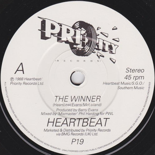Heartbeat (3) : The Winner (7", Single)