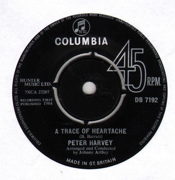 Peter Harvey (4) : Heart Of Ice (7", Single)