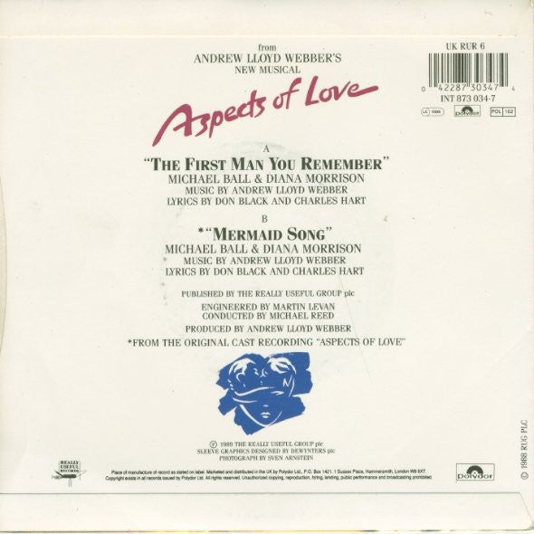 Michael Ball And Diana Morrison, Andrew Lloyd Webber : The First Man You Remember (7", Single)