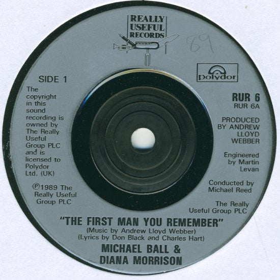 Michael Ball And Diana Morrison, Andrew Lloyd Webber : The First Man You Remember (7", Single)