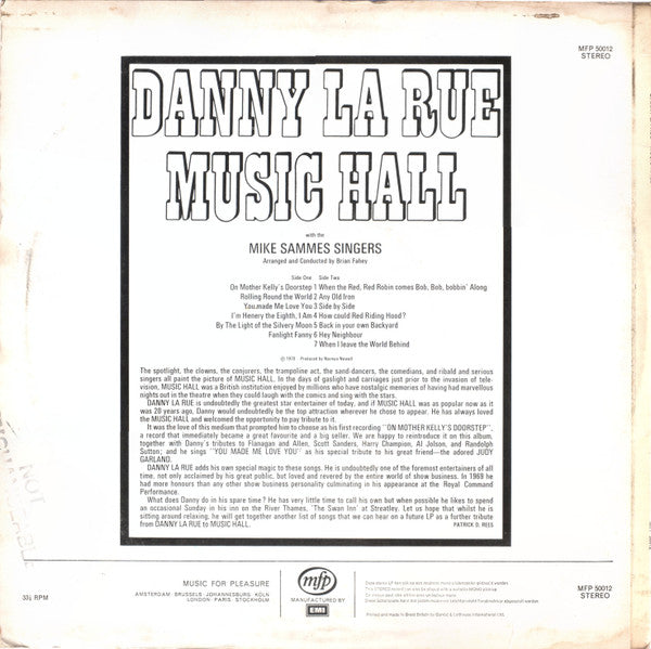 Danny La Rue : Music Hall (LP)