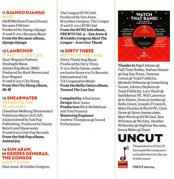 Various : Watch That Band! (New Music For A New Year) (CD, Comp, Jew)