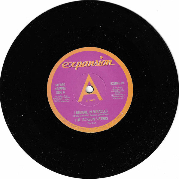 The Jackson Sisters* : I Believe In Miracles (7", Promo)
