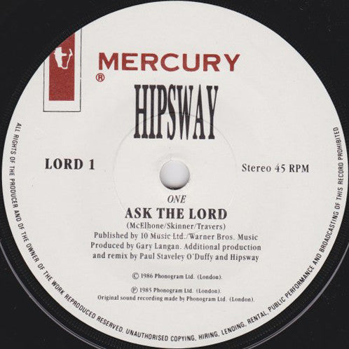 Hipsway : Ask The Lord (A New Version) (7", Single, RE)