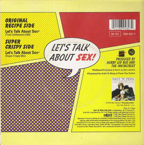 Salt 'N' Pepa : Let's Talk About Sex (7")