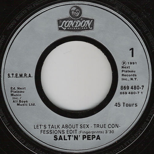 Salt 'N' Pepa : Let's Talk About Sex (7")