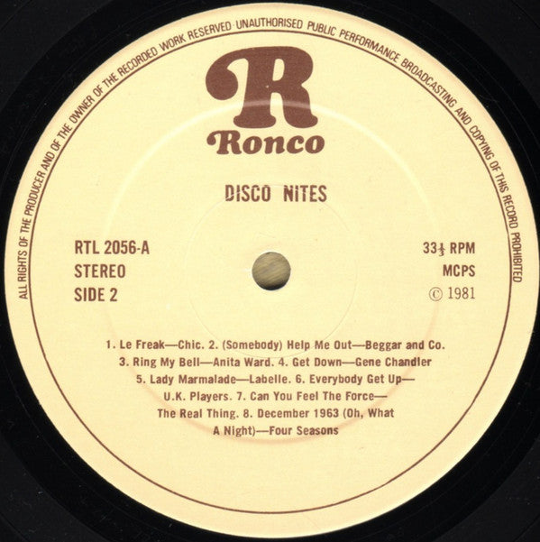 Various : Disco Nites (16 Giant Disco Hits) (LP, Album, Comp)