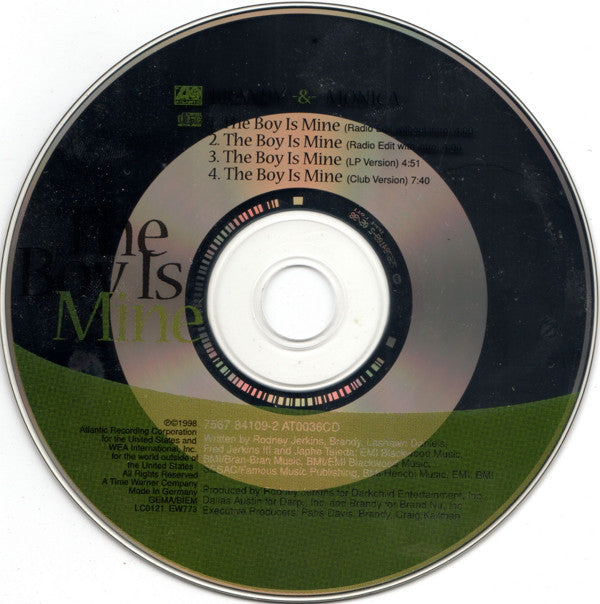 Brandy (2) -&- Monica : The Boy Is Mine (CD, Single)