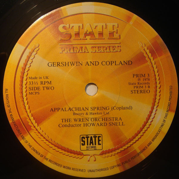 The Wren Orchestra : Gershwin & Copland (LP)
