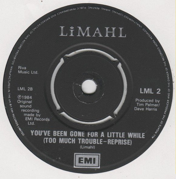 Limahl : Too Much Trouble (7", Single, Pus)