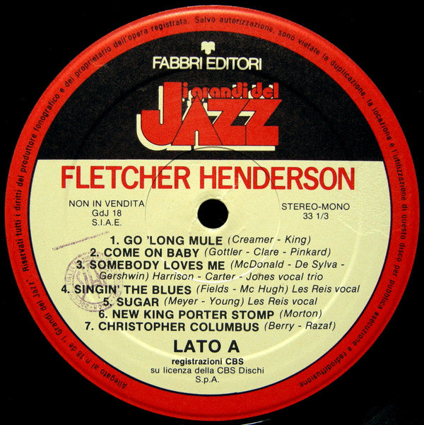 Fletcher Henderson : Fletcher Henderson (LP, Comp)