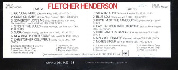 Fletcher Henderson : Fletcher Henderson (LP, Comp)