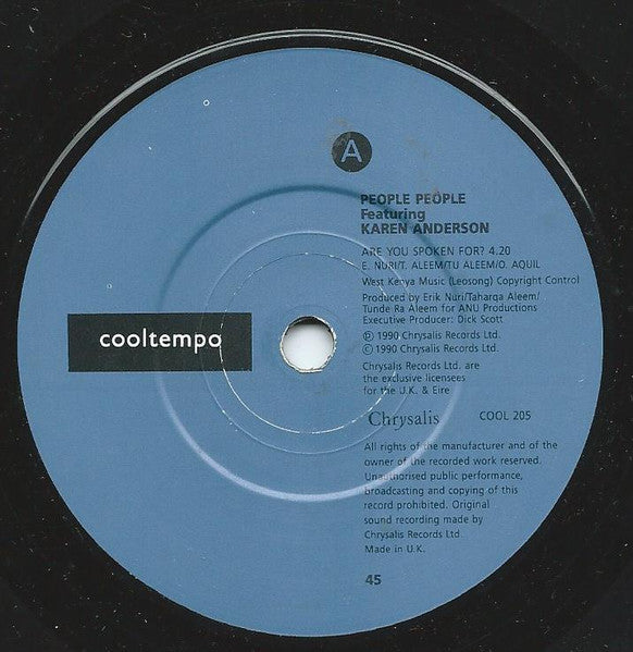 People People Featuring Karen Anderson : Are You Spoken For? (7")