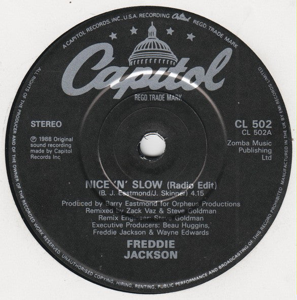 Freddie Jackson : Nice 'N' Slow (7", Single)