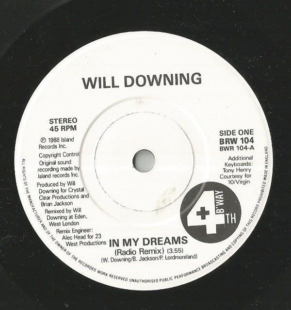 Will Downing : In My Dreams (7", Single)