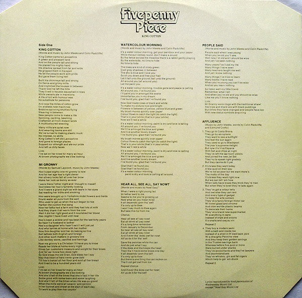 The Fivepenny Piece : King Cotton (LP, Album)