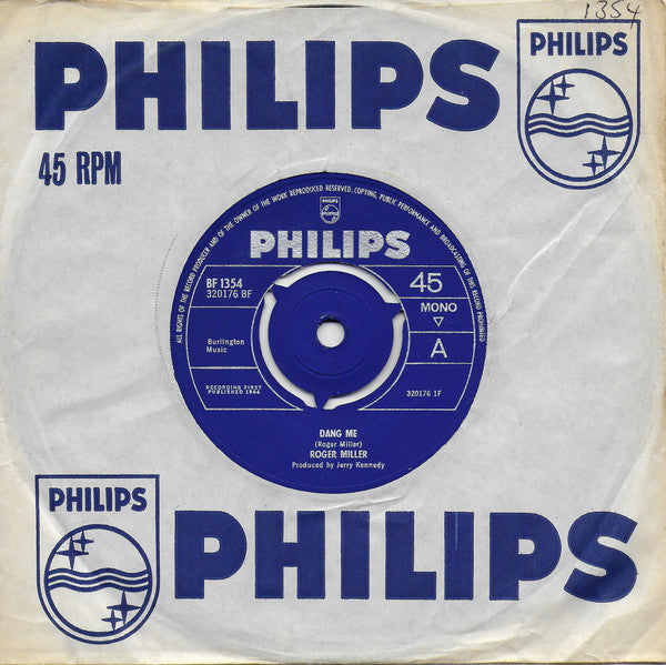 Roger Miller : Dang Me (7", Mono)
