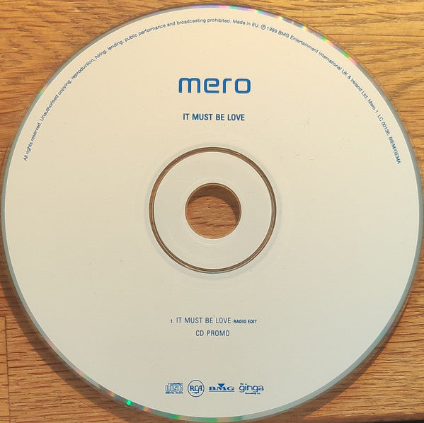 Mero : It Must Be Love (CD, Single, Promo)