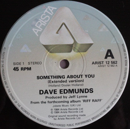 Dave Edmunds : Something About You Baby (12")