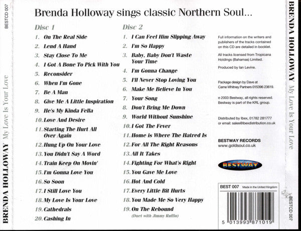 Brenda Holloway : My Love Is Your Love (2xCD, Album)
