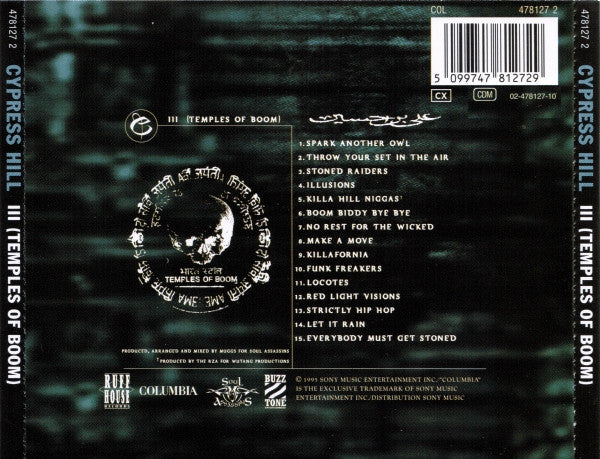 Cypress Hill : III (Temples Of Boom) (CD, Album, RP)