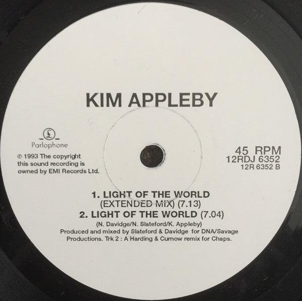Kim Appleby : Light Of The World (12", Single, Promo)