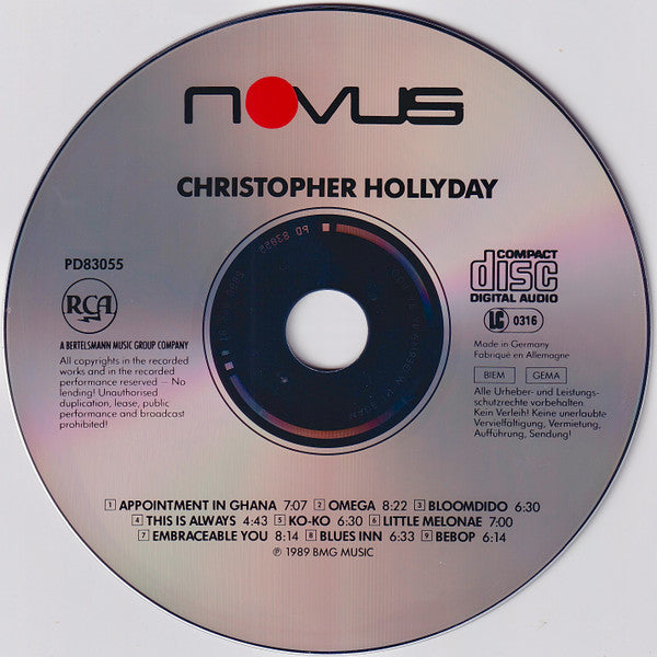 Christopher Hollyday : Christopher Hollyday (CD, Album)