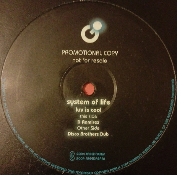 System Of Life : Luv Is Cool (12", Promo)