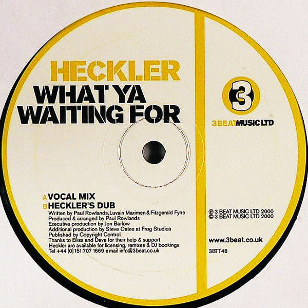 Heckler : What Ya Waiting For (12")