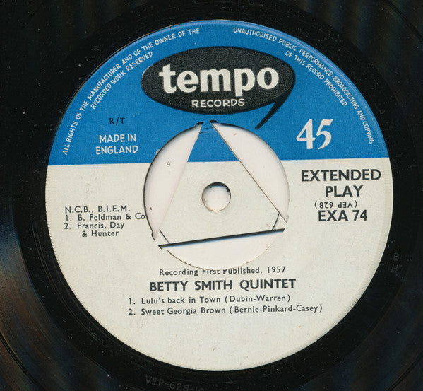 Betty Smith Quintet : Betty Smith Quintet (7", EP)