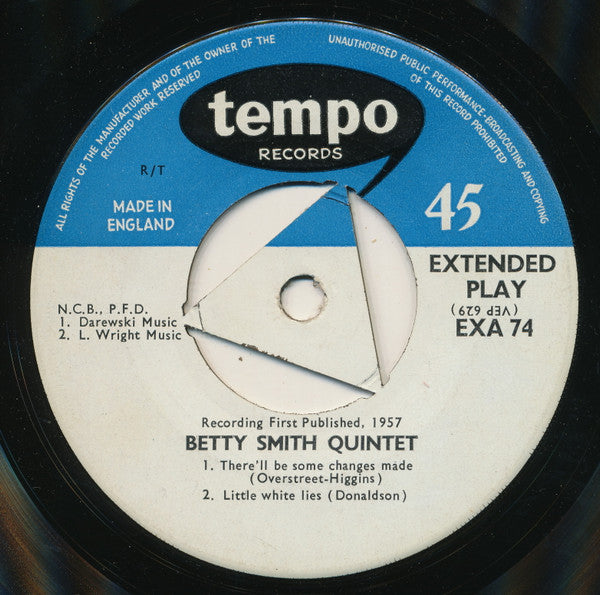 Betty Smith Quintet : Betty Smith Quintet (7", EP)