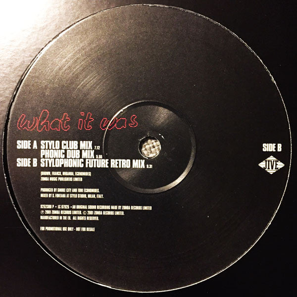 Smoke City : What It Was (12", Promo)