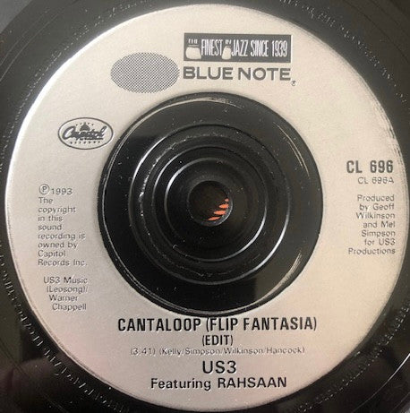 Us3 Featuring Rahsaan* : Cantaloop (Flip Fantasia) (7", Single, RE)