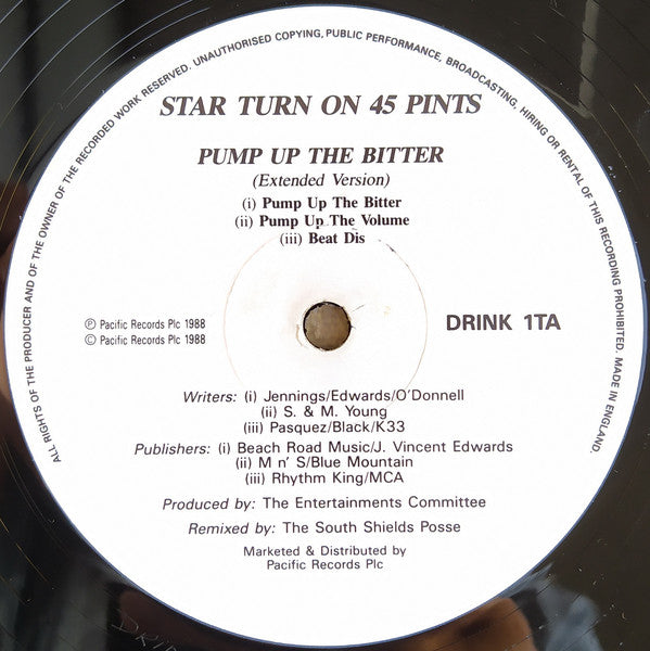Star Turn On 45 Pints : Pump Up The Bitter (12", Single)