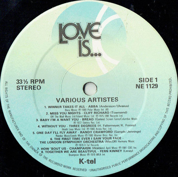 Various : Love Is...  (LP, Comp, Orl)