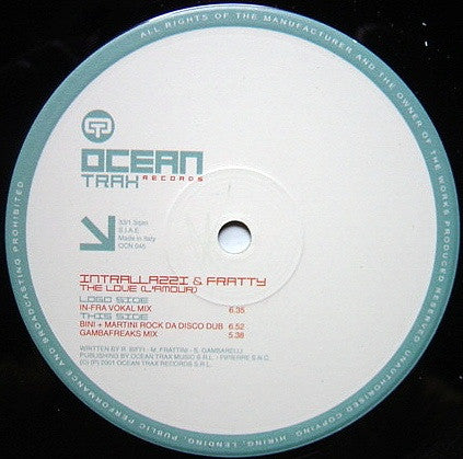 Intrallazzi & Fratty : The Love (L'Amour) (12")